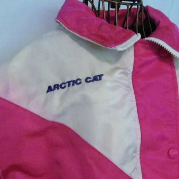 SOLD Vintage Arctic Cat Jacket Womens Arctic Cat Jacket sz L Womens Snowmobile - Picture 2 of 4